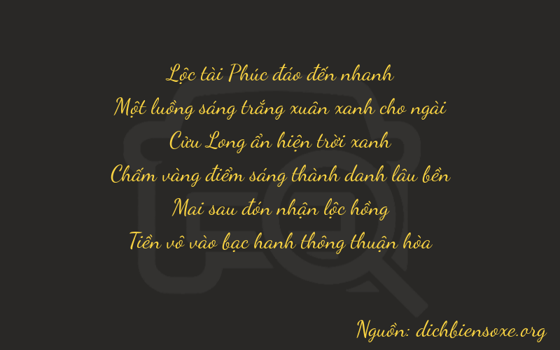 Thơ dịch biển số xe 61920