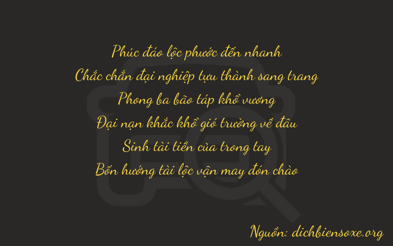 Thơ dịch biển số xe 61934