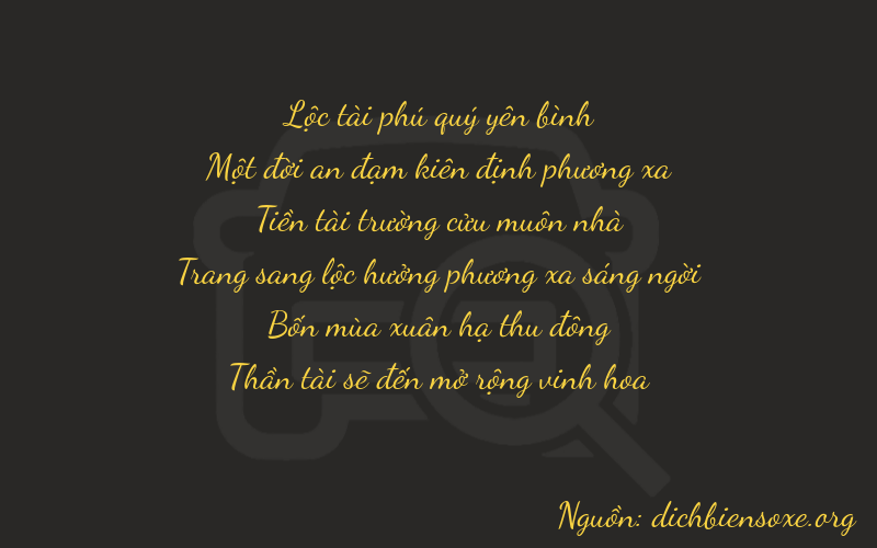 Thơ dịch biển số xe 61948