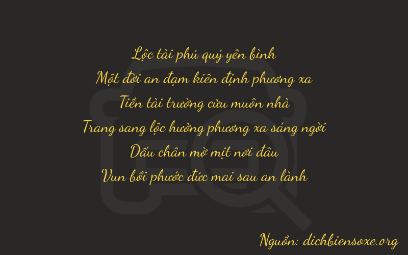 Thơ dịch biển số xe 61957