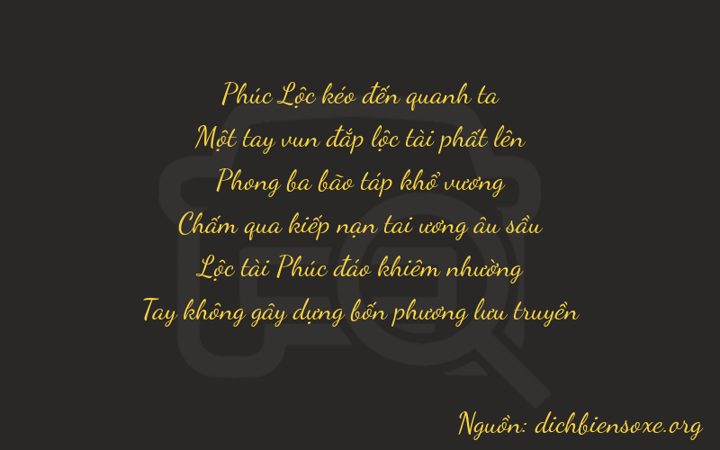 Thơ dịch biển số xe 61960