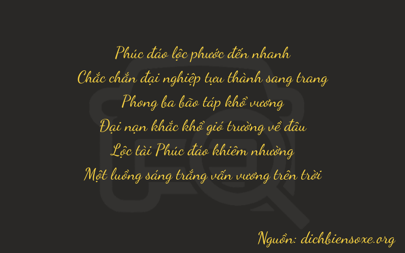 Thơ dịch biển số xe 61961