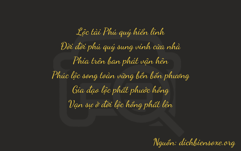 Thơ dịch biển số xe 61964