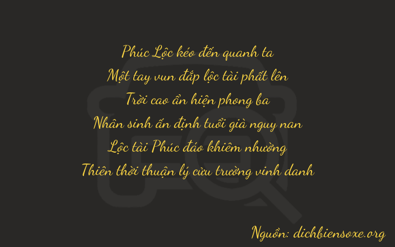 Thơ dịch biển số xe 61969