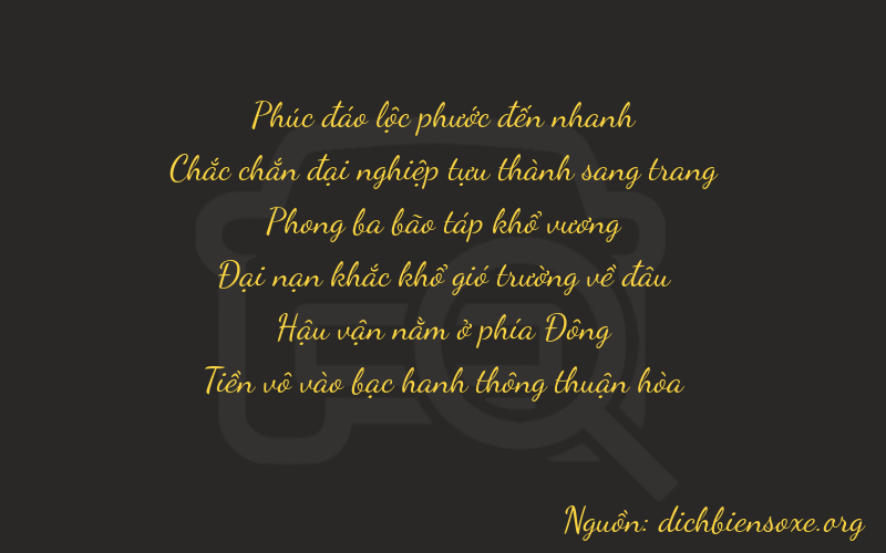Thơ dịch biển số xe 61970