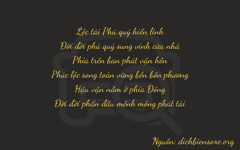 Thơ dịch biển số xe 61973