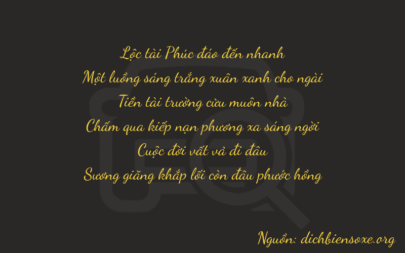 Thơ dịch biển số xe 61974