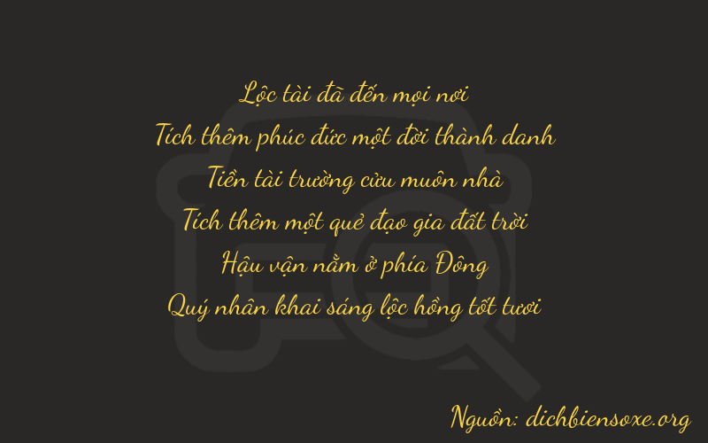Thơ dịch biển số xe 61976