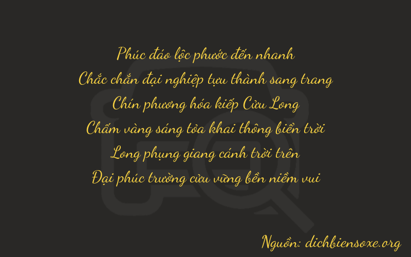 Thơ dịch biển số xe 61979