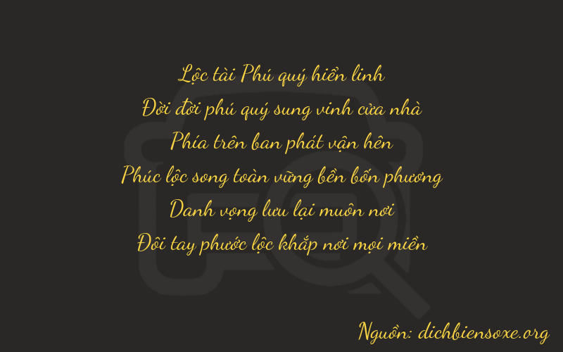 Thơ dịch biển số xe 61982