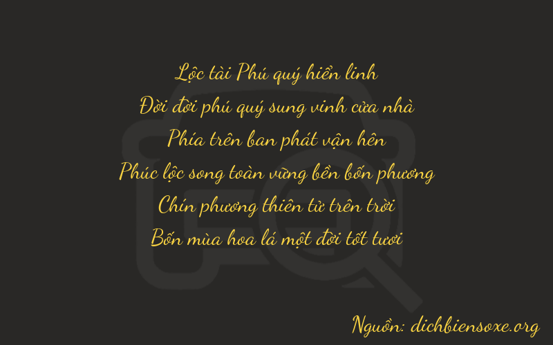 Thơ dịch biển số xe 61991