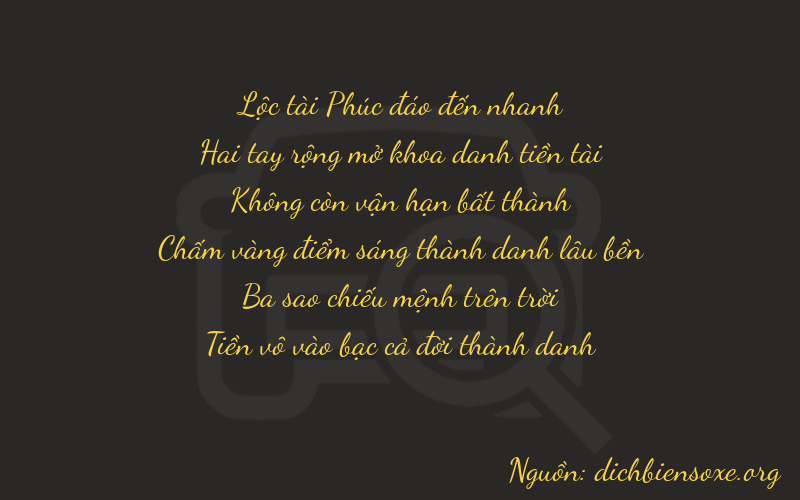 Thơ dịch biển số xe 62030