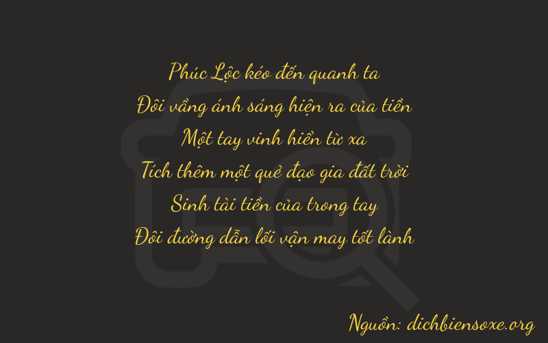 Thơ dịch biển số xe 62132
