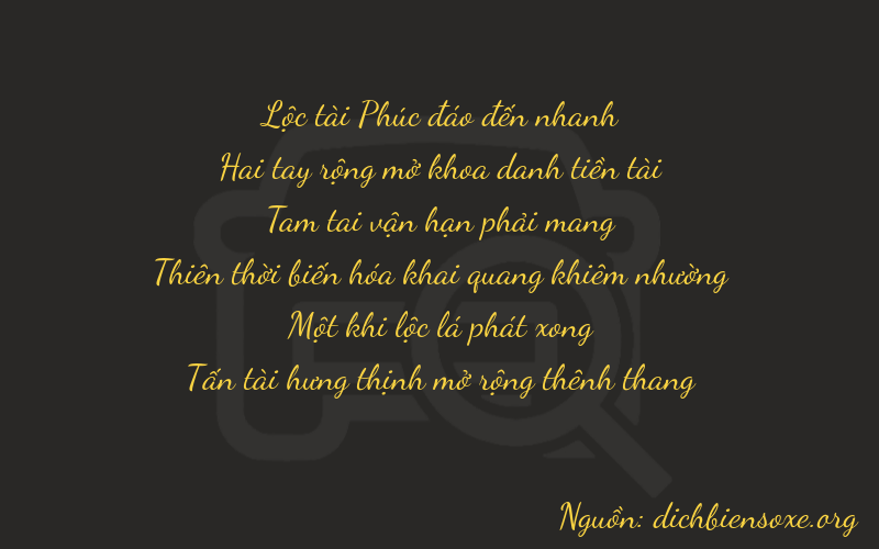 Thơ dịch biển số xe 62318
