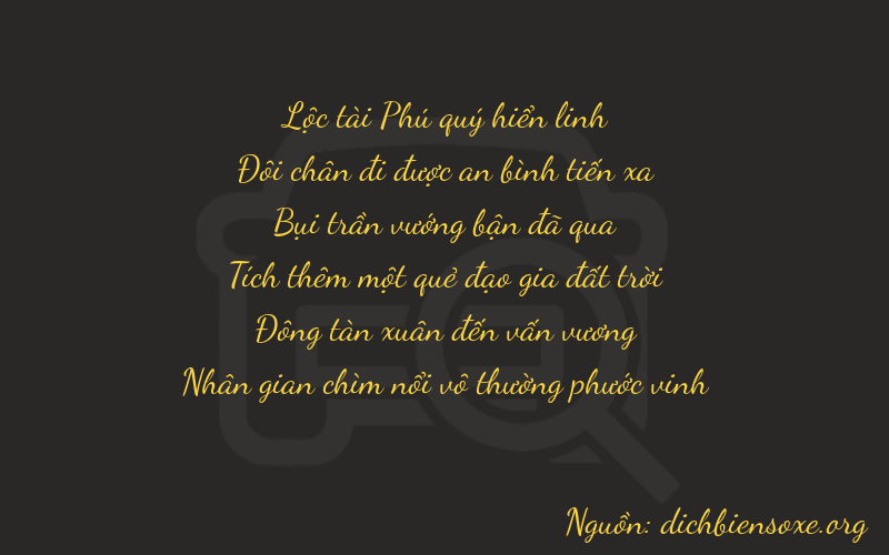 Thơ dịch biển số xe 62344