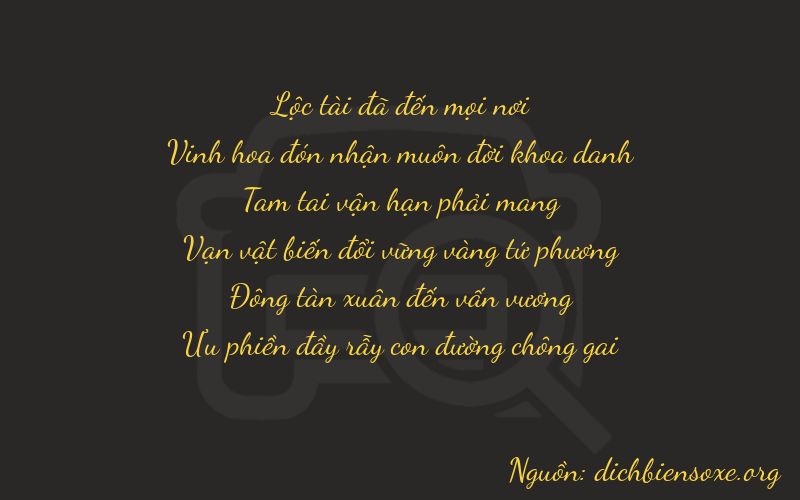 Thơ dịch biển số xe 62346
