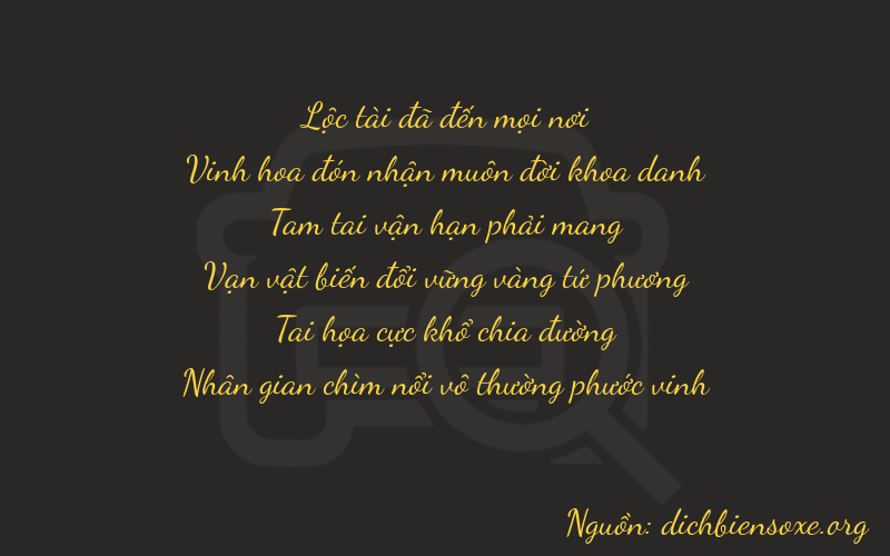 Thơ dịch biển số xe 62364
