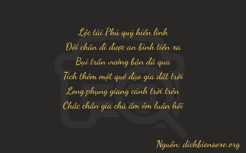 Thơ dịch biển số xe 62371