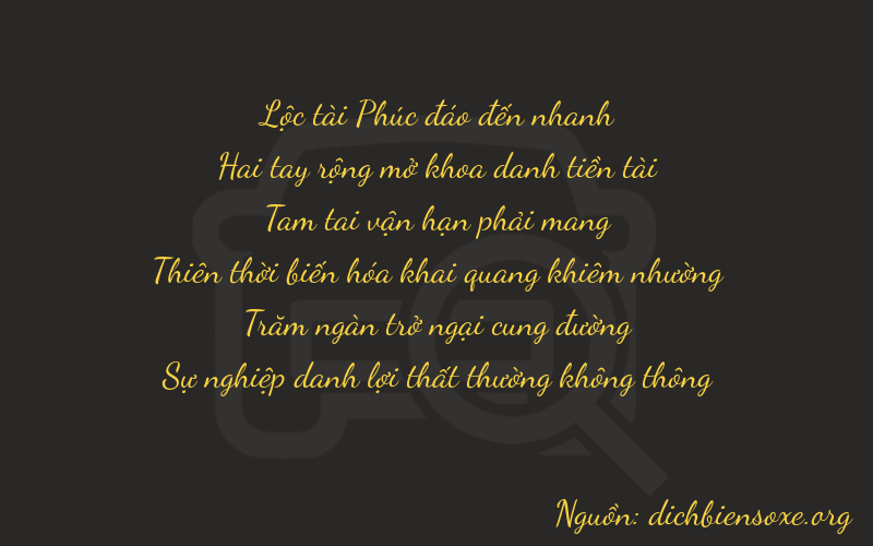 Thơ dịch biển số xe 62372