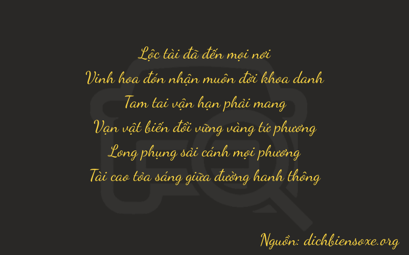 Thơ dịch biển số xe 62373