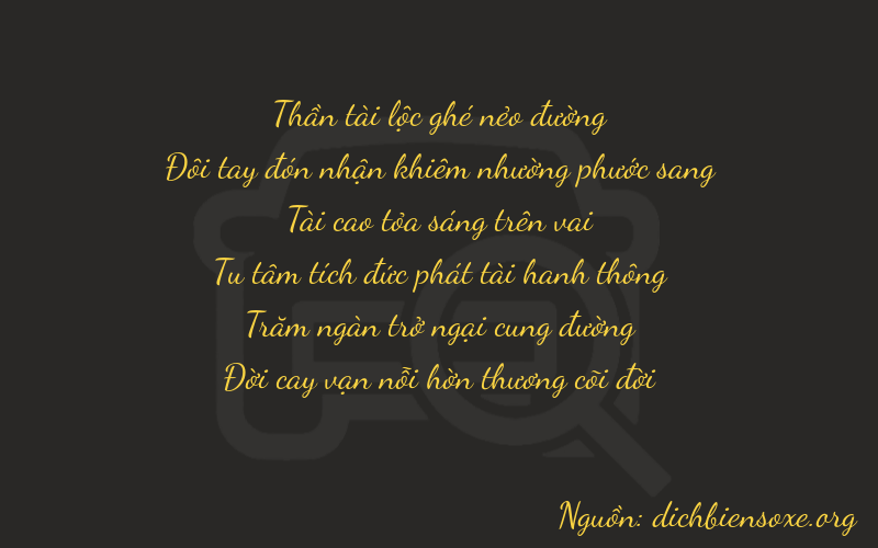 Thơ dịch biển số xe 62377