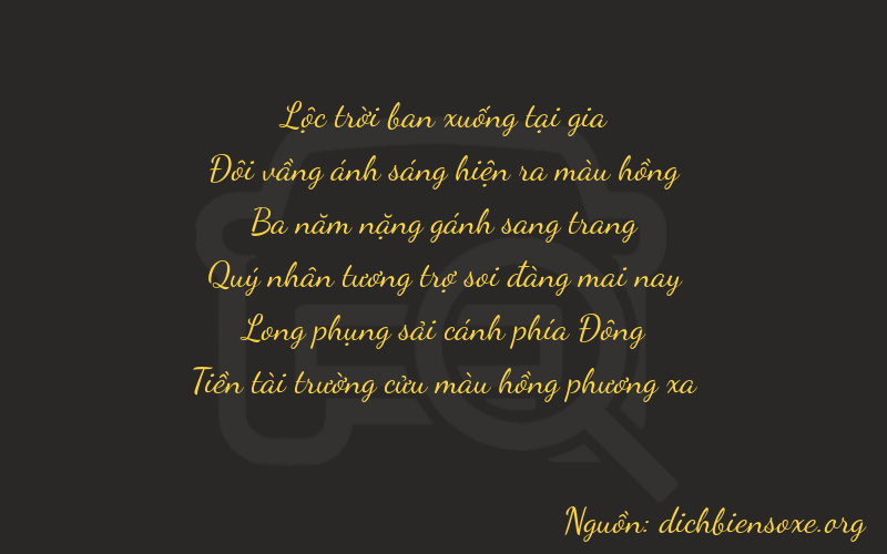 Thơ dịch biển số xe 62379
