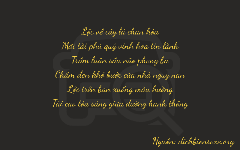 Thơ dịch biển số xe 62383