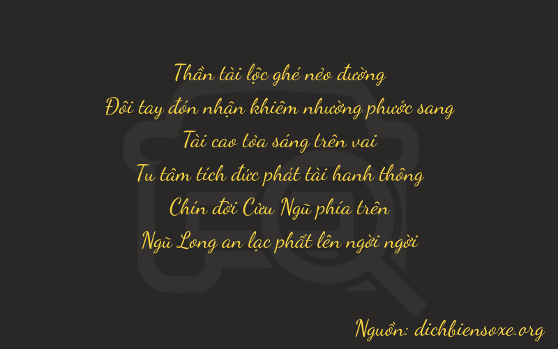 Thơ dịch biển số xe 62395
