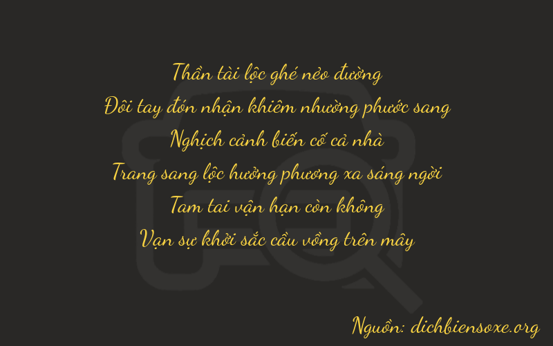 Thơ dịch biển số xe 62431