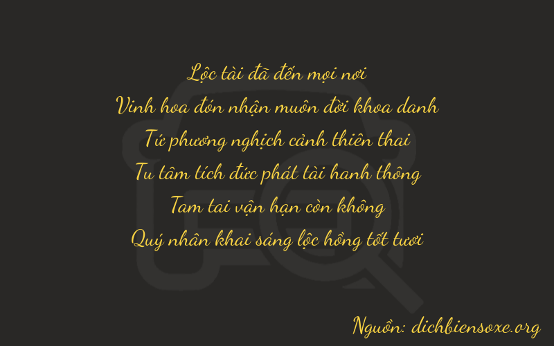 Thơ dịch biển số xe 62436
