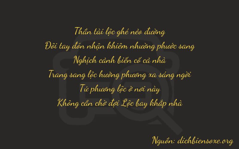 Thơ dịch biển số xe 62440