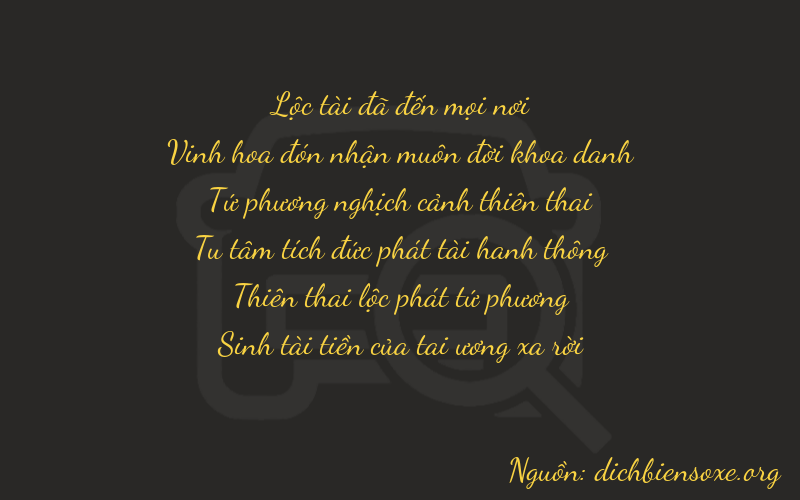 Thơ dịch biển số xe 62445