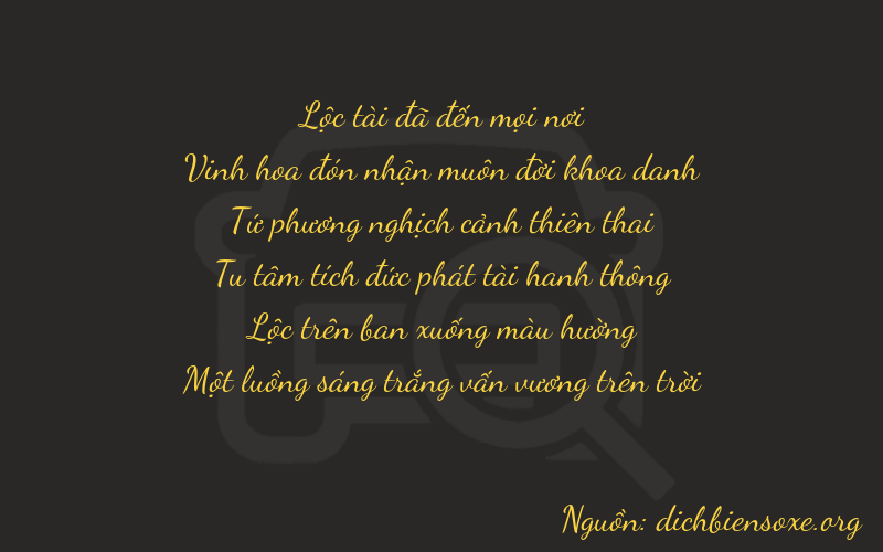 Thơ dịch biển số xe 62481
