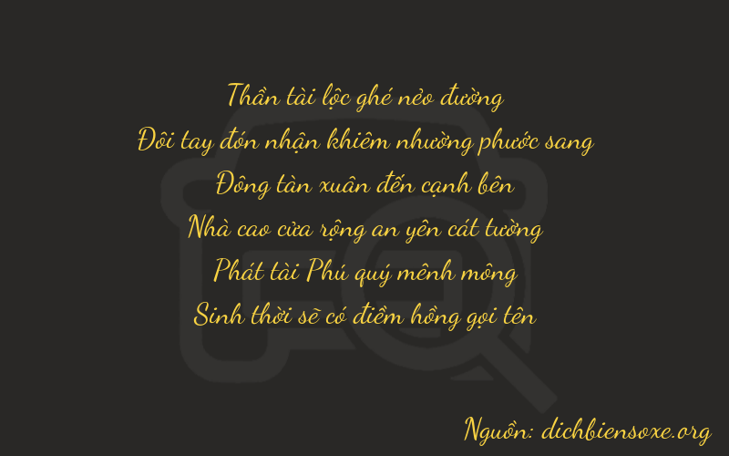 Thơ dịch biển số xe 62485