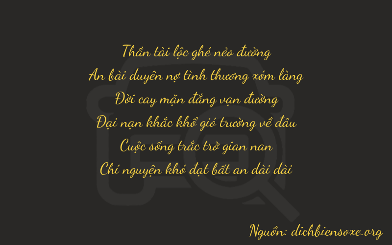 Thơ dịch biển số xe 64557