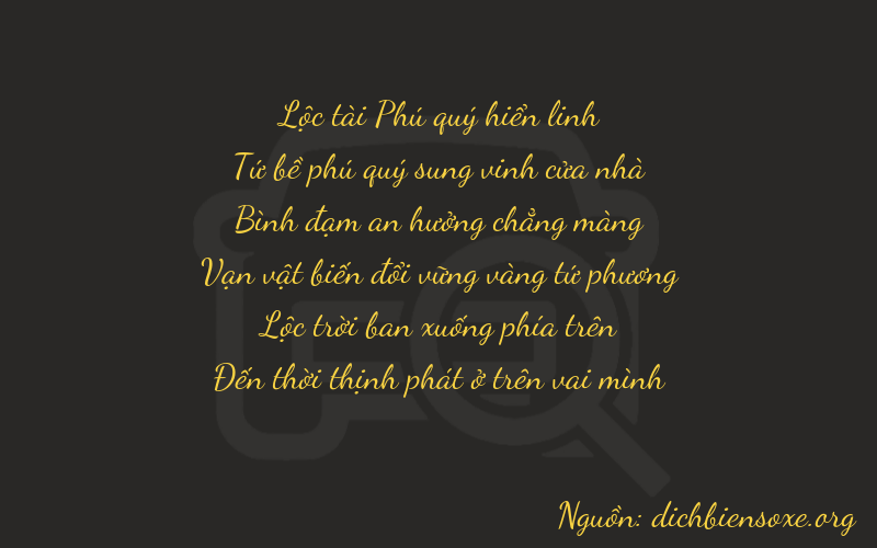 Thơ dịch biển số xe 64568