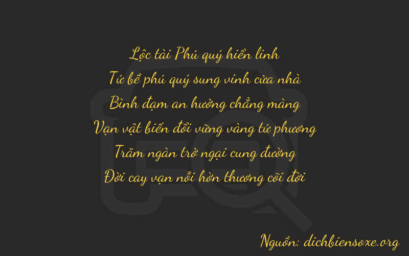 Thơ dịch biển số xe 64577