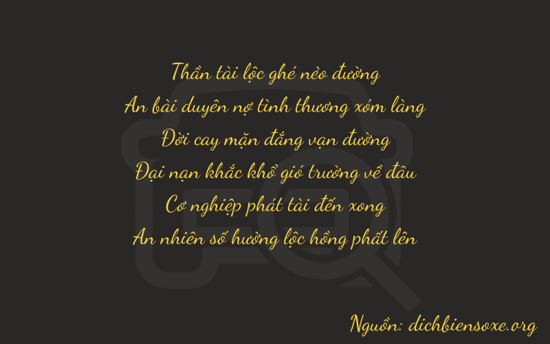 Thơ dịch biển số xe 64584