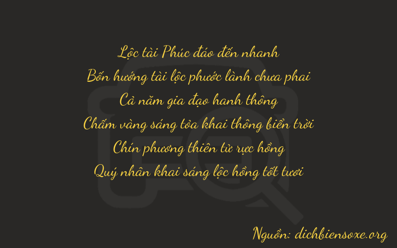Thơ dịch biển số xe 64596