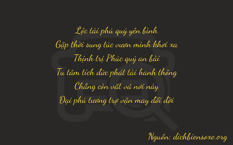 Thơ dịch biển số xe 64606