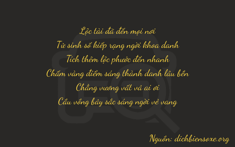 Thơ dịch biển số xe 64607