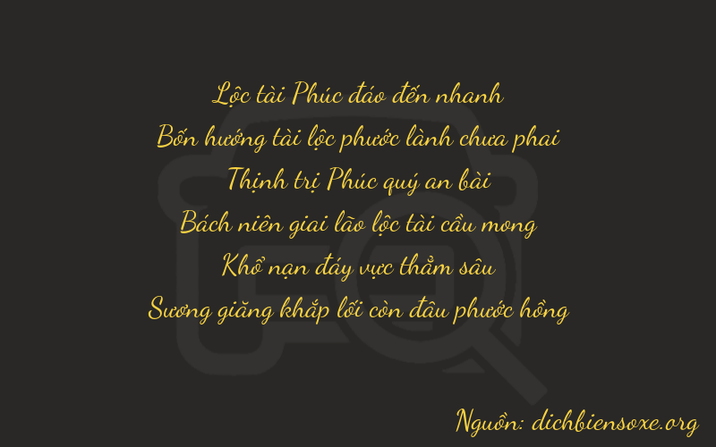Thơ dịch biển số xe 64614