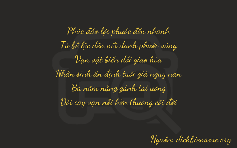 Thơ dịch biển số xe 64637