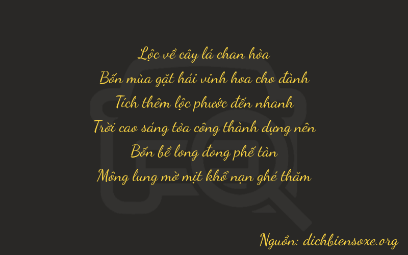 Thơ dịch biển số xe 64644