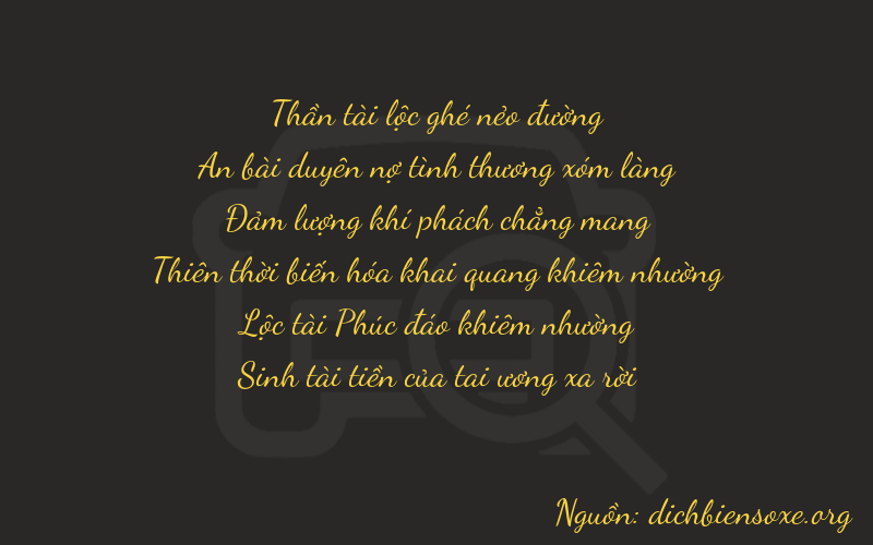 Thơ dịch biển số xe 64665