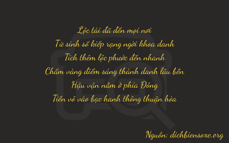 Thơ dịch biển số xe 64670