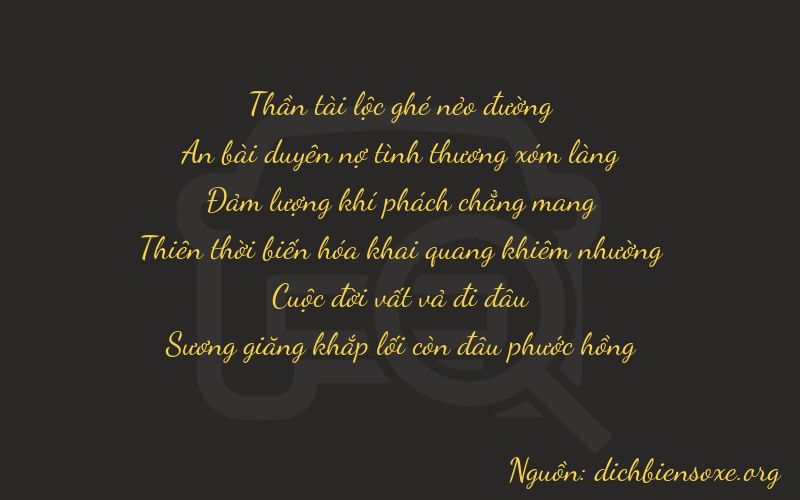 Thơ dịch biển số xe 64674