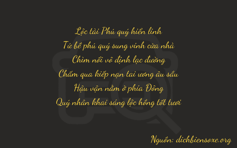Thơ dịch biển số xe 64676