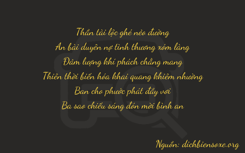 Thơ dịch biển số xe 64683