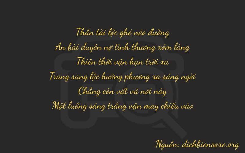 Thơ dịch biển số xe 64701